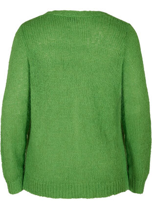 Cardigan en tricot avec boutons et col en V, Online Lime, Packshot image number 1