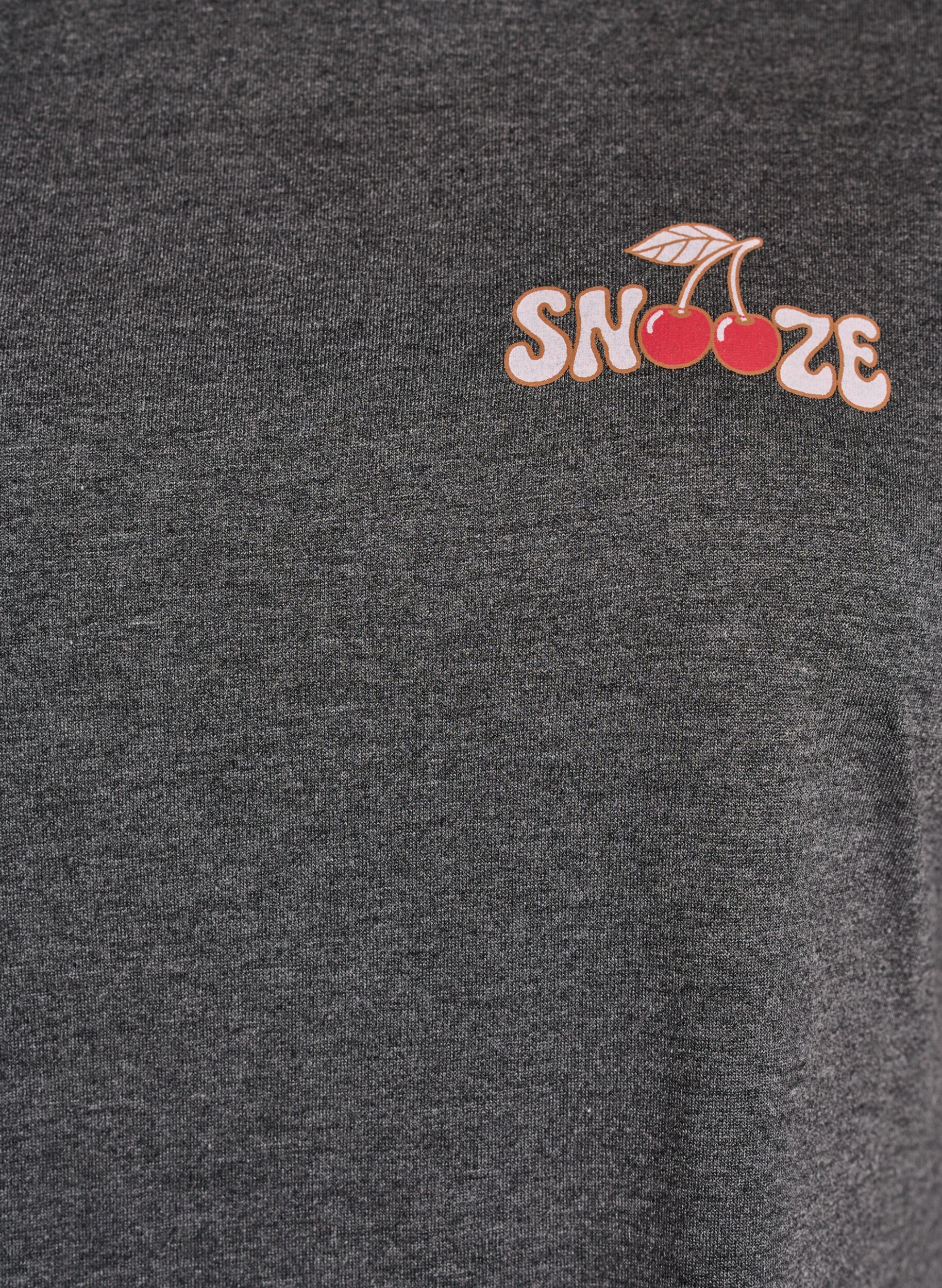 ZizziShort sleeve nightgown with text print, Black, Packshot image number 2