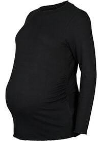 Blouse de maternité à manches longues en tricot côtelé