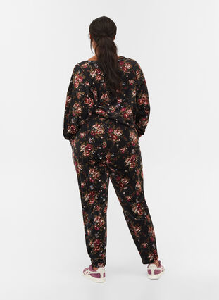 Pantalon imprimé avec poches, Flower AOP, Model image number 1