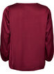 Blouse en satin avec appliqu&eacute; en dentelle et perles, Bordeaux, Packshot image number 1