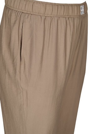 Pantalon ample en viscose avec bord élastiqué et poches, Timber Wolf, Packshot image number 3
