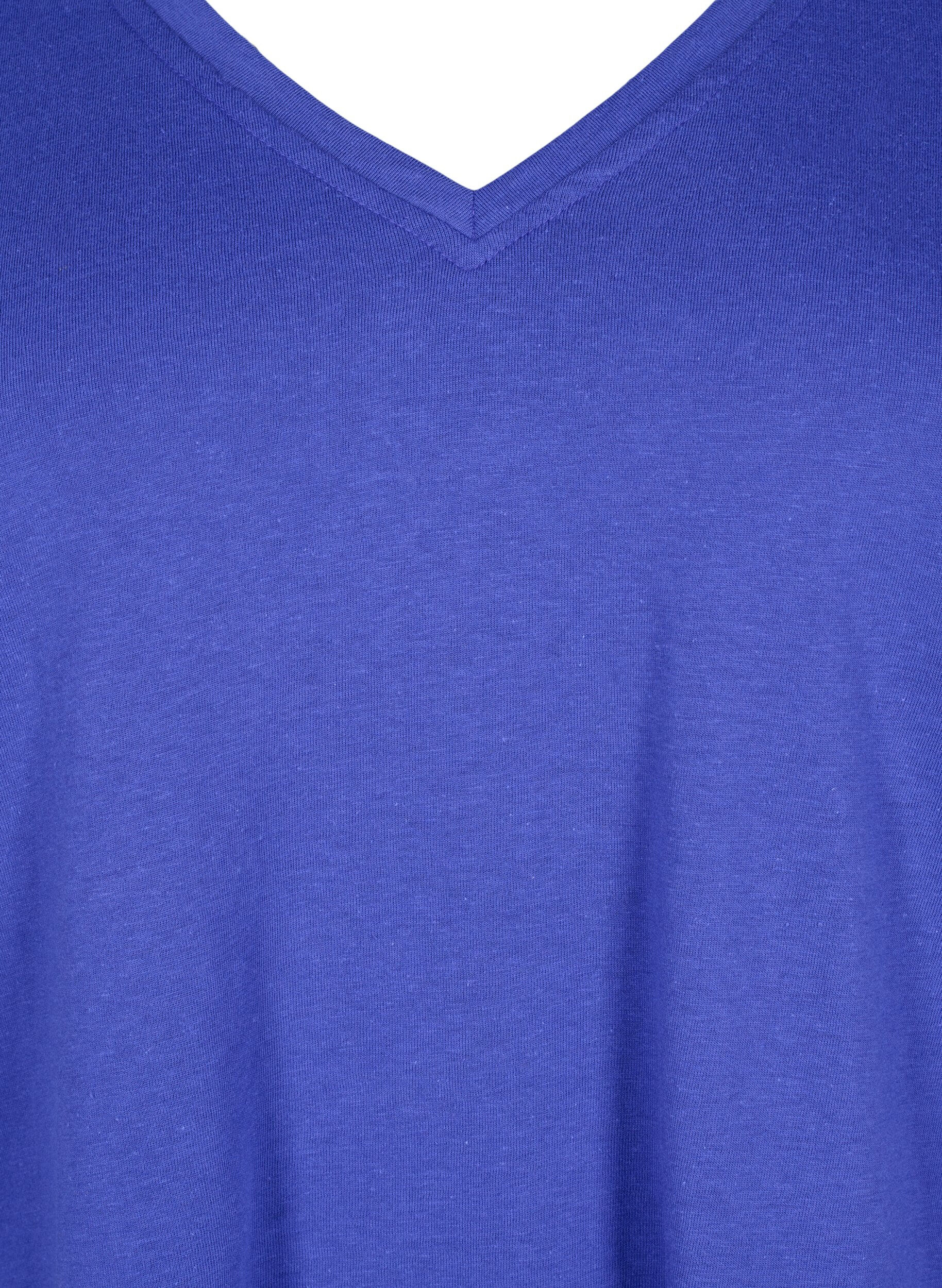 ZizziFLASH - T-shirt met v-hals, Royal Blue, Packshot image number 2