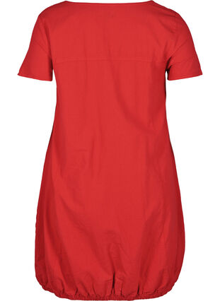 Robe en coton à manches courtes, Lipstick Red, Packshot image number 1