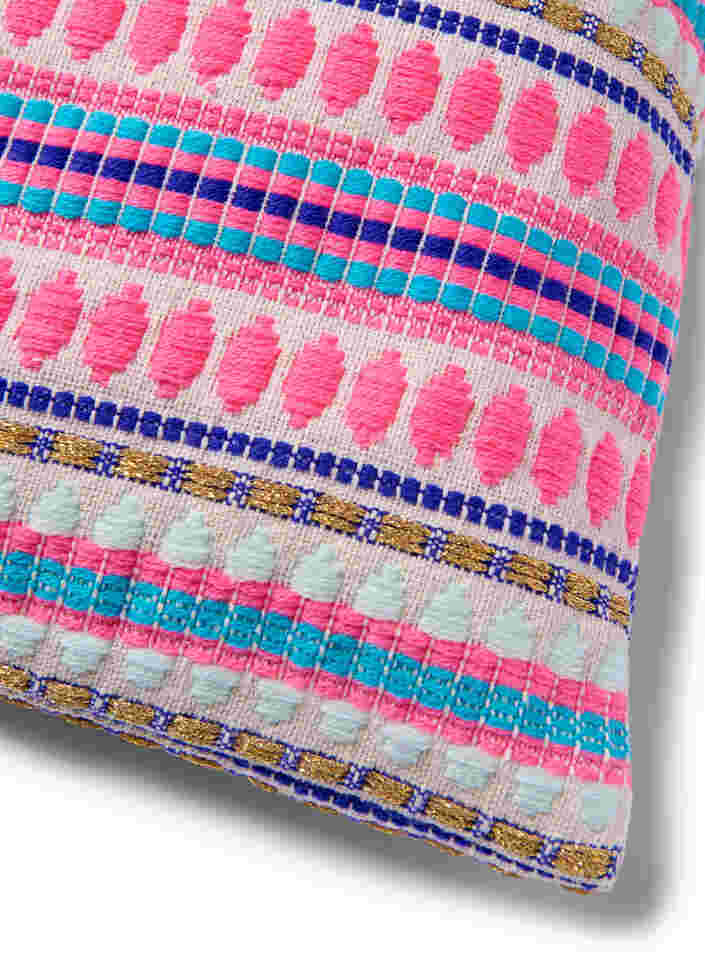 Gedessineerde kussenhoes, Light Pink Comb, Packshot image number 1