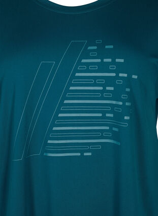 T-shirt d'entraînement à manches courtes avec impression, Deep Teal/Pacific, Packshot image number 2