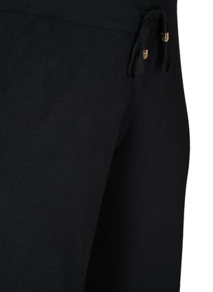 Pantalon en tricot avec cordon de serrage, Black, Packshot image number 2