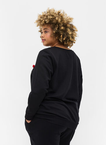 Kerst sweatshirt, Black Jolly, Model image number 1