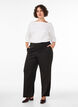 Pantalon de costume taille haute coupe droite, Noir, Model image number 0