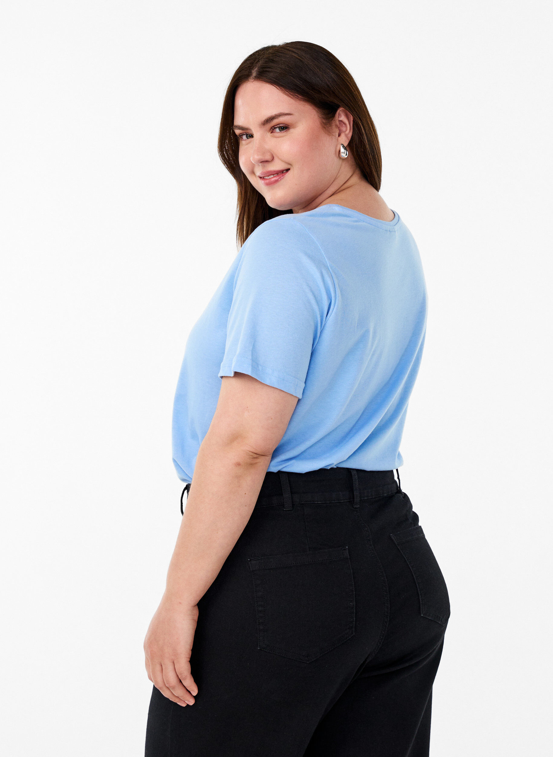 ZizziFLASH - T-shirt met motief, Blauw, Model image number 2