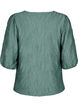 Chemisier avec texture et manches 3/4, Vert, Packshot image number 1