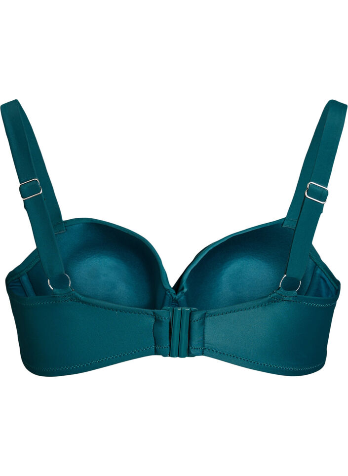 Haut de bikini avec armatures et drapé, Vert, Packshot image number 1