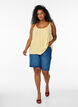 Top &agrave; bretelles en viscose, Jaune clair, Model image number 1