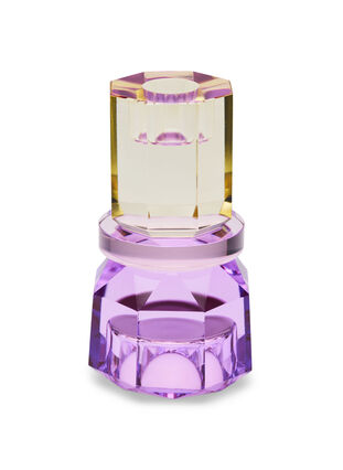 Bougeoir en cristal, Butter/Violet, Packshot image number 0