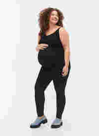 Pantalon de grossesse en coton mélangé, Black, Model