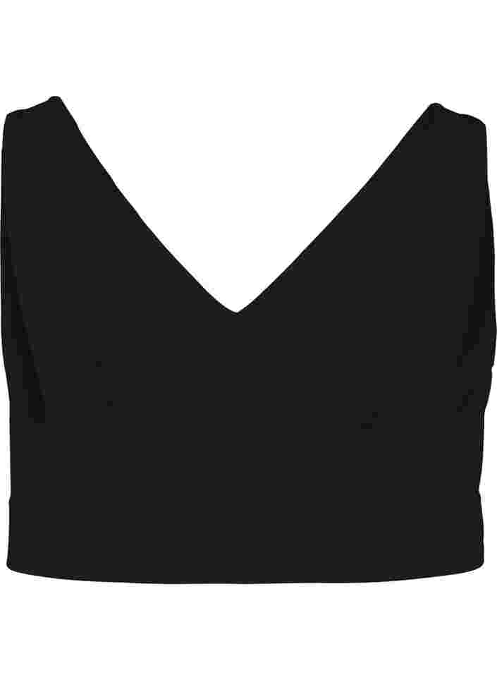 Soutien-gorge sans couture doté d'une encolure en V, Black, Packshot image number 1