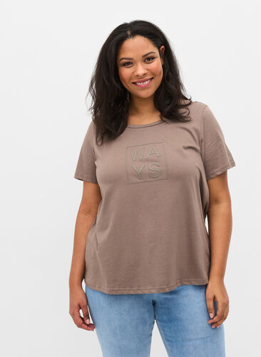 T-shirt en coton à manches courtes avec imprimé, Falcon WAYS, Model image number 0