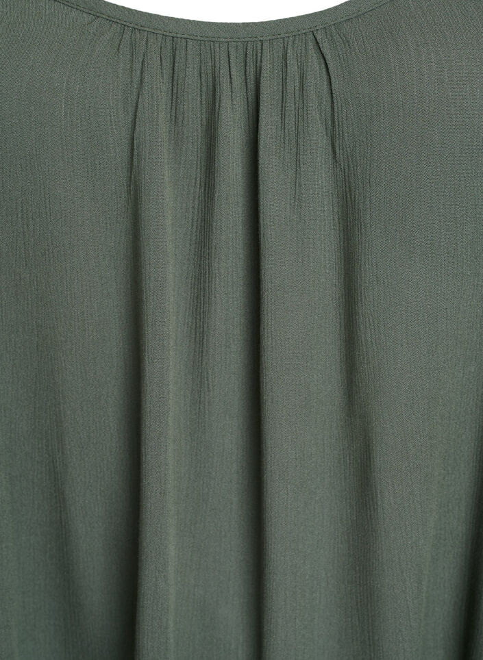 Strap top in viscose, Groen, Packshot image number 2
