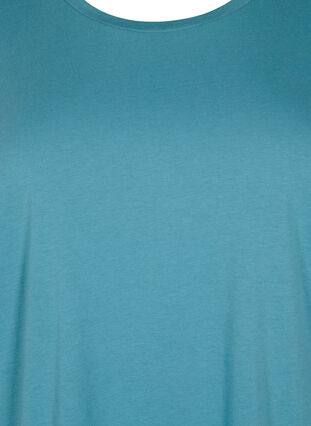 Katoenen t-shirt met 2/4 mouwen, Brittany Blue, Packshot image number 2