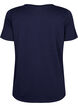 Katoenen T-shirt met tekstmotief, Evening Blue w. 58, Packshot image number 1