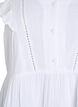 Mouwloze blouse van katoen mousseline met ruches, Wit, Packshot image number 2