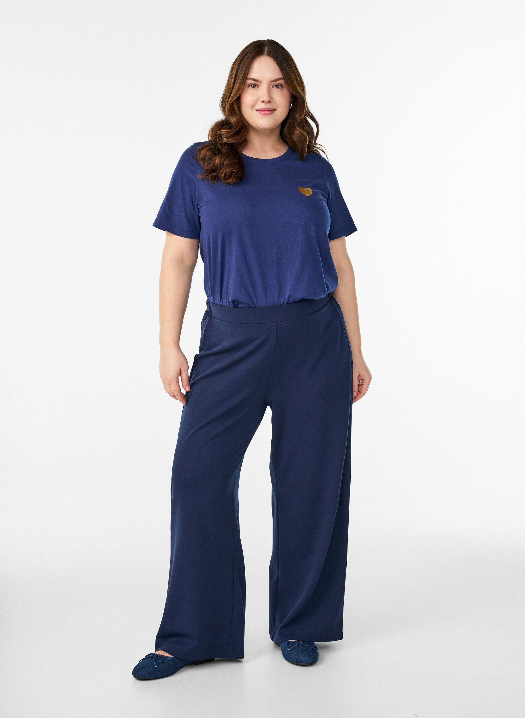 ZizziT-shirt met print, Blauw, Model image number 1