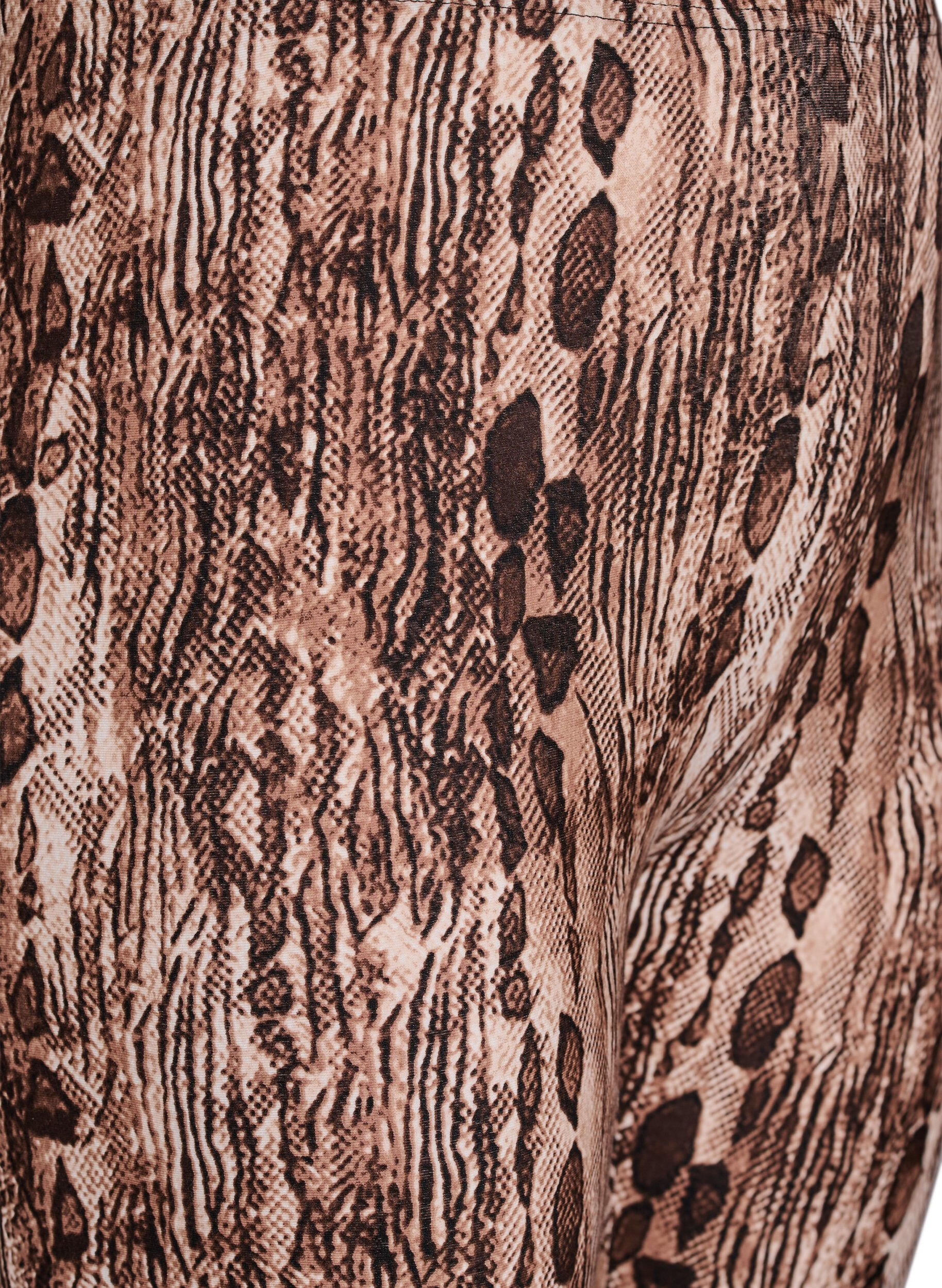 ZizziViscose leggings met print, Bruin, Packshot image number 2