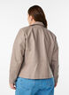 Veste biker en similicuir, Beige, Model image number 2