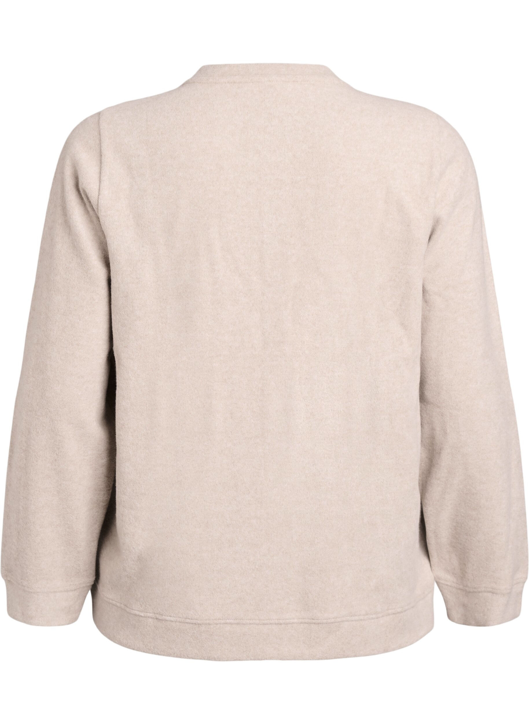 ZizziCardigan van jersey met ronde hals en knoopsluiting, Beige, Packshot image number 1