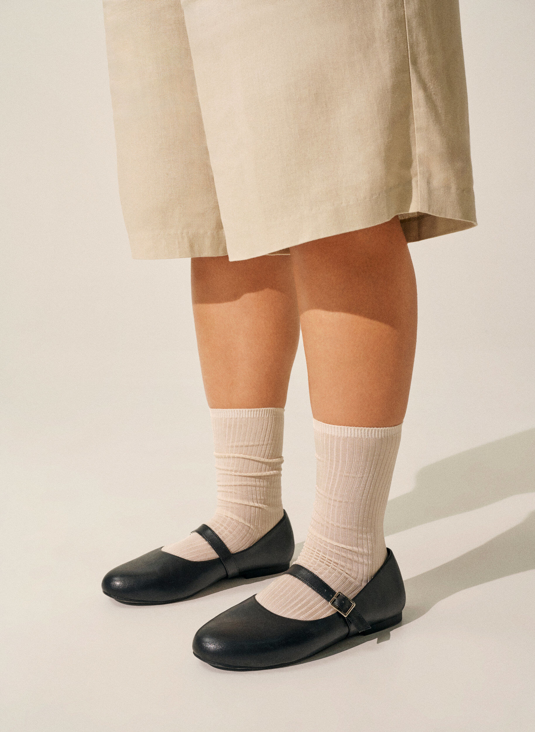 ZizziBallerina van imitatieleer met bandje, Zwart, Image image number 0