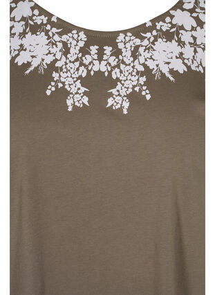 T-shirt en coton avec détails imprimés, Falcon mel Feather, Packshot image number 2