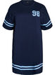 Robe T-shirt courte avec d&eacute;tails sport, Bleu, Packshot image number 0