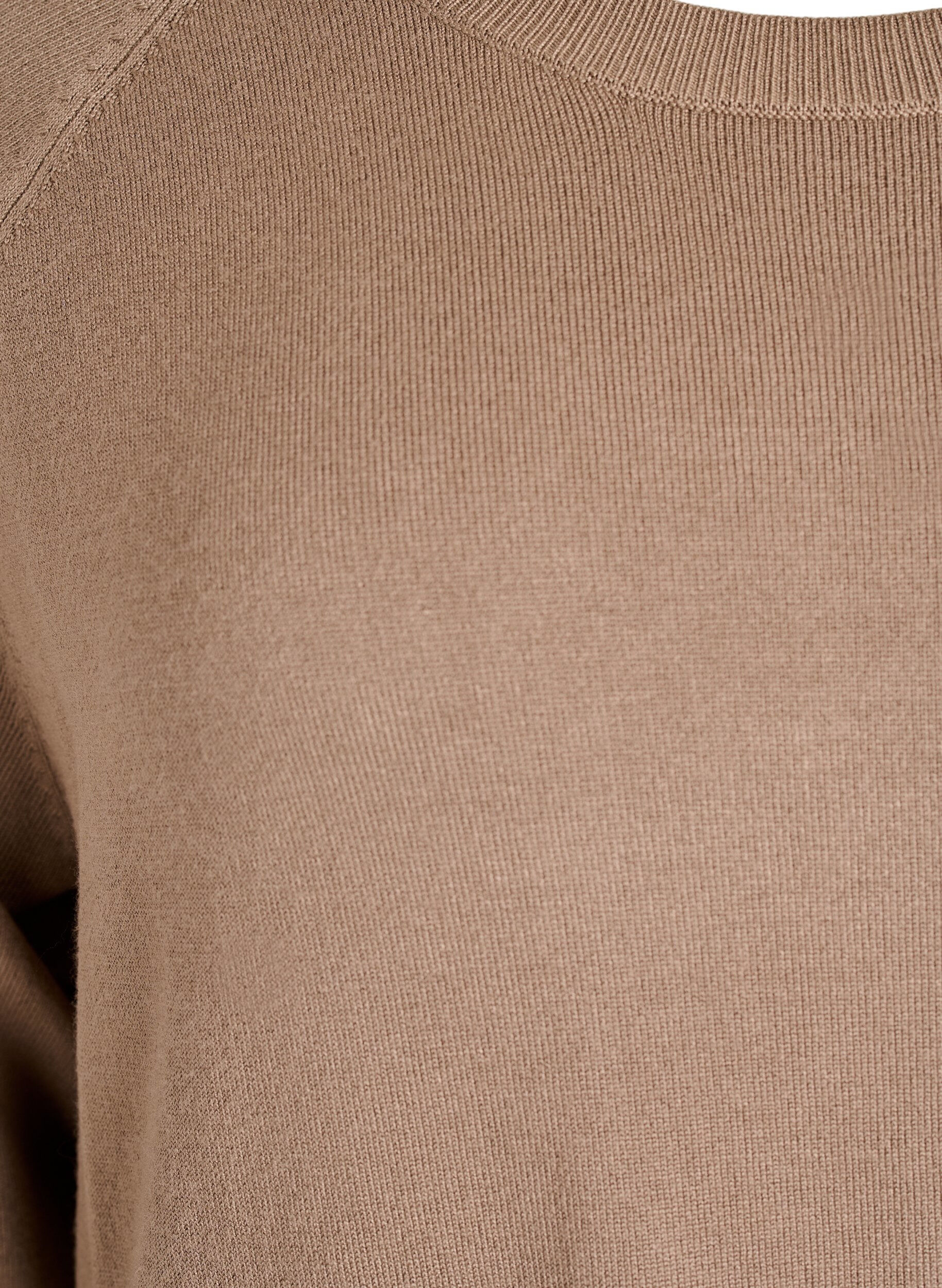 ZizziBlouse en maille avec boutons sur le c&ocirc;t&eacute;, Beige, Packshot image number 2