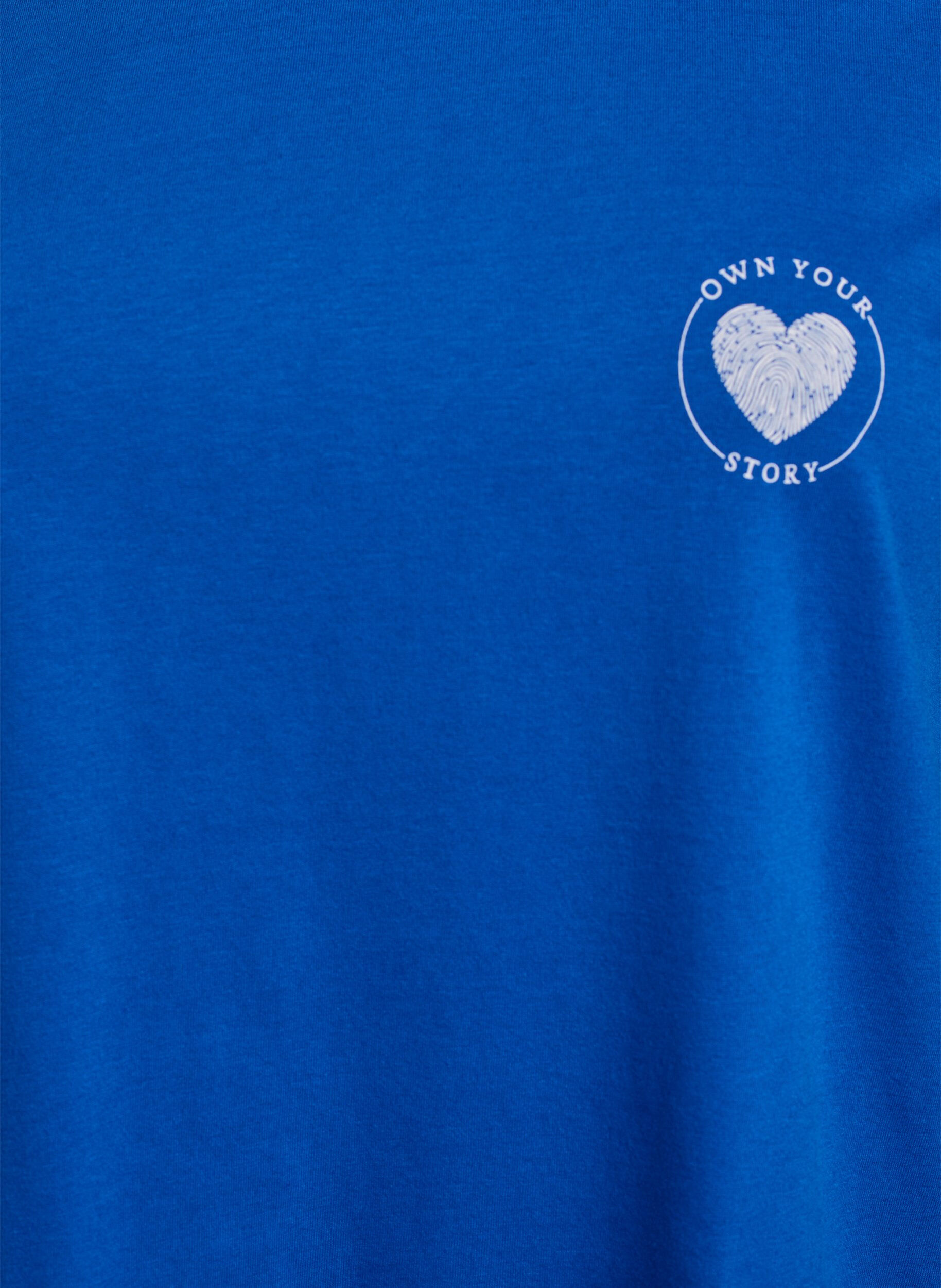 Zizzi T-shirt imprim&eacute;, Bleu, Packshot image number 2
