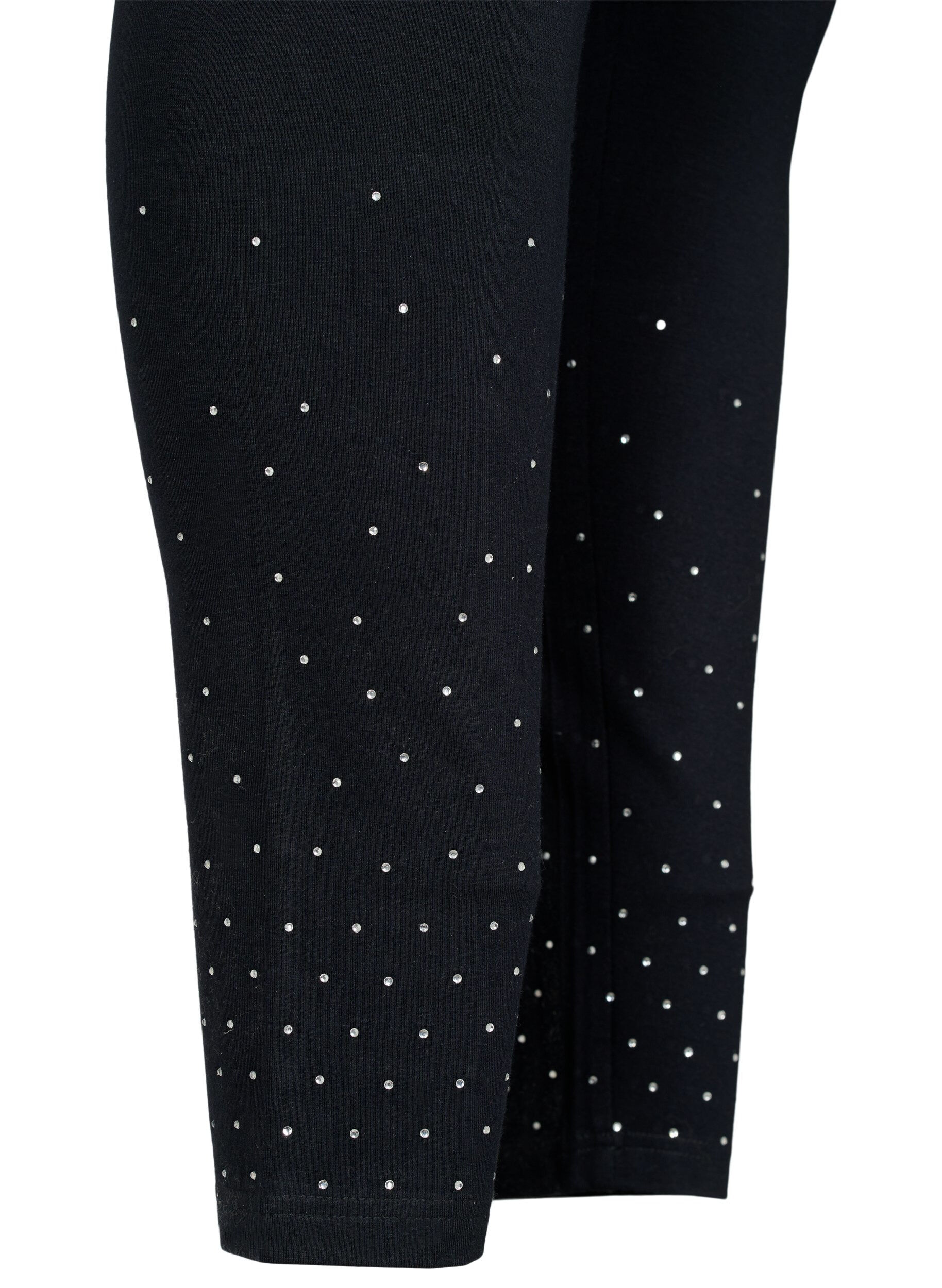 Zizzi Leggings en viscose &agrave; pois, Black, Packshot image number 3