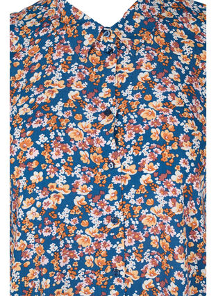 Tunique en viscose imprimée avec boutons, Amberglow Flowers, Packshot image number 2