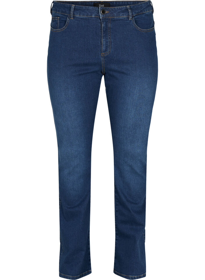 Ellen bootcut jeans met hoge taille, Dark blue, Packshot image number 0