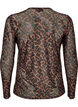 Blouse en maille avec imprim&eacute;, Marron, Packshot image number 1