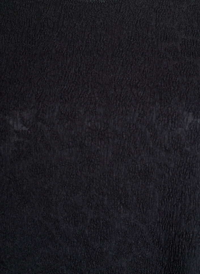 Chemisier structuré à manches courtes, Noir, Packshot image number 2