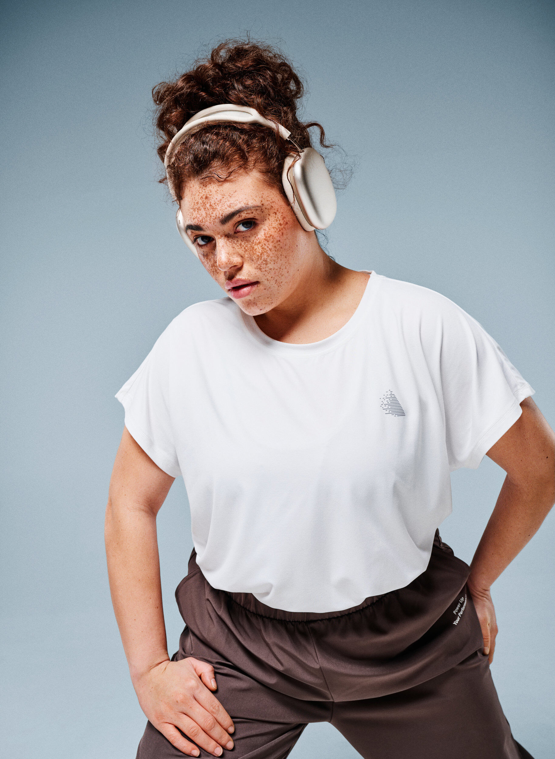 ZizziEffen gekleurd trainingsshirt, Wit, Image image number 0