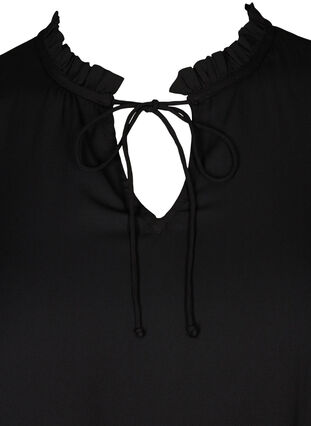 Robe texturé avec un nœud, Black, Packshot image number 2
