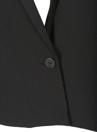 Cropped blazer met pofmouwen, Black, Packshot image number 2