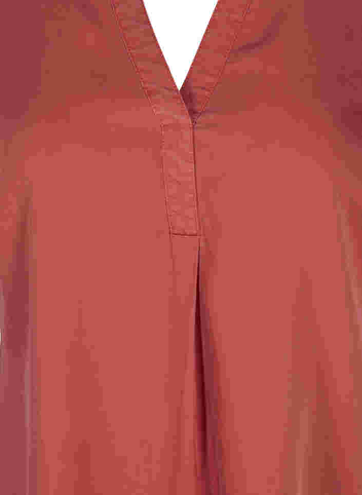 Robe à manches courtes avec col en V, Marsala, Packshot image number 2