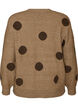 Blouse en maille &agrave; pois, Marron, Packshot image number 1