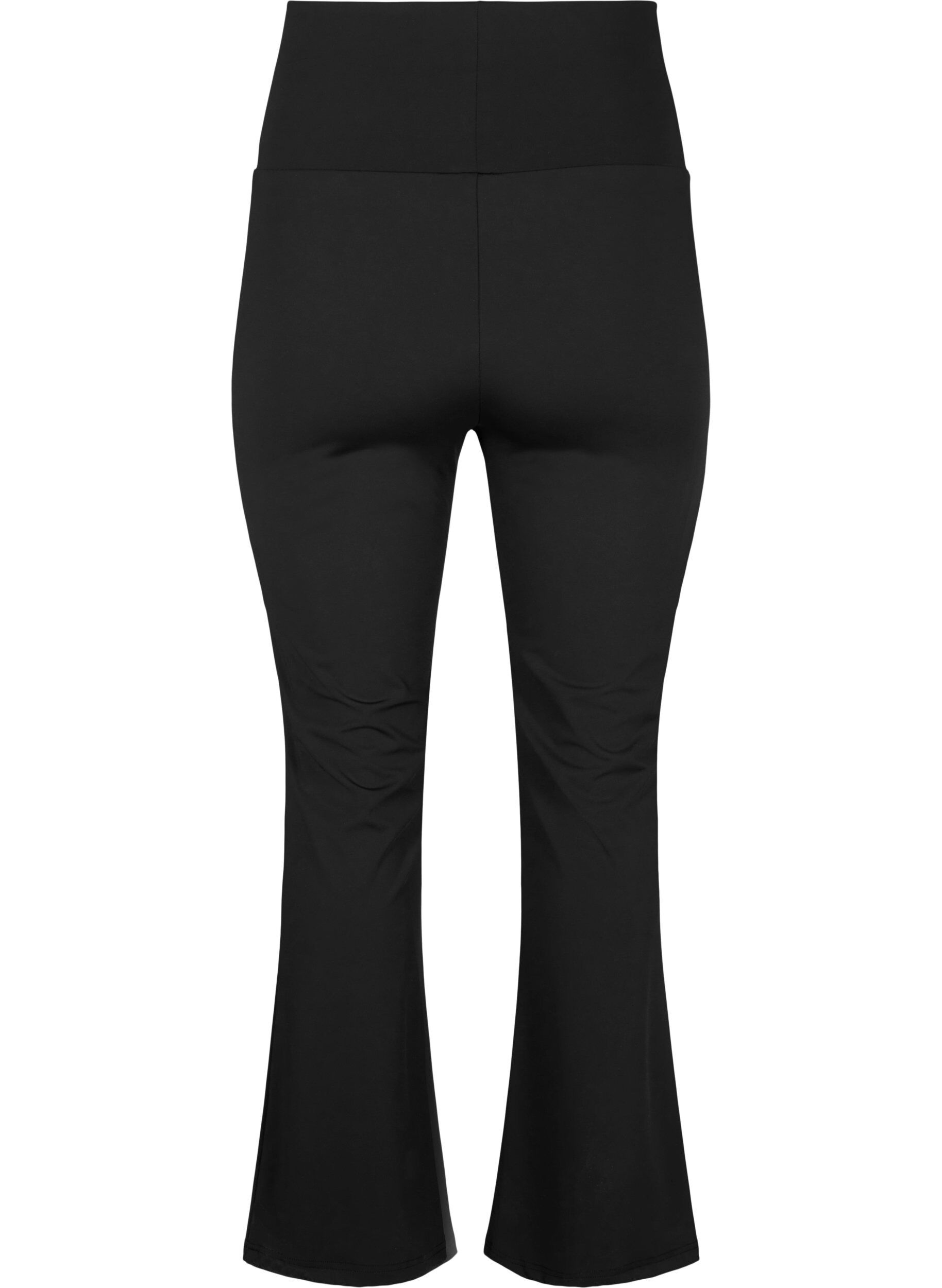 Zizzi Pantalon d'entra&icirc;nement &eacute;vas&eacute; &agrave; taille haute, Noir, Packshot image number 1