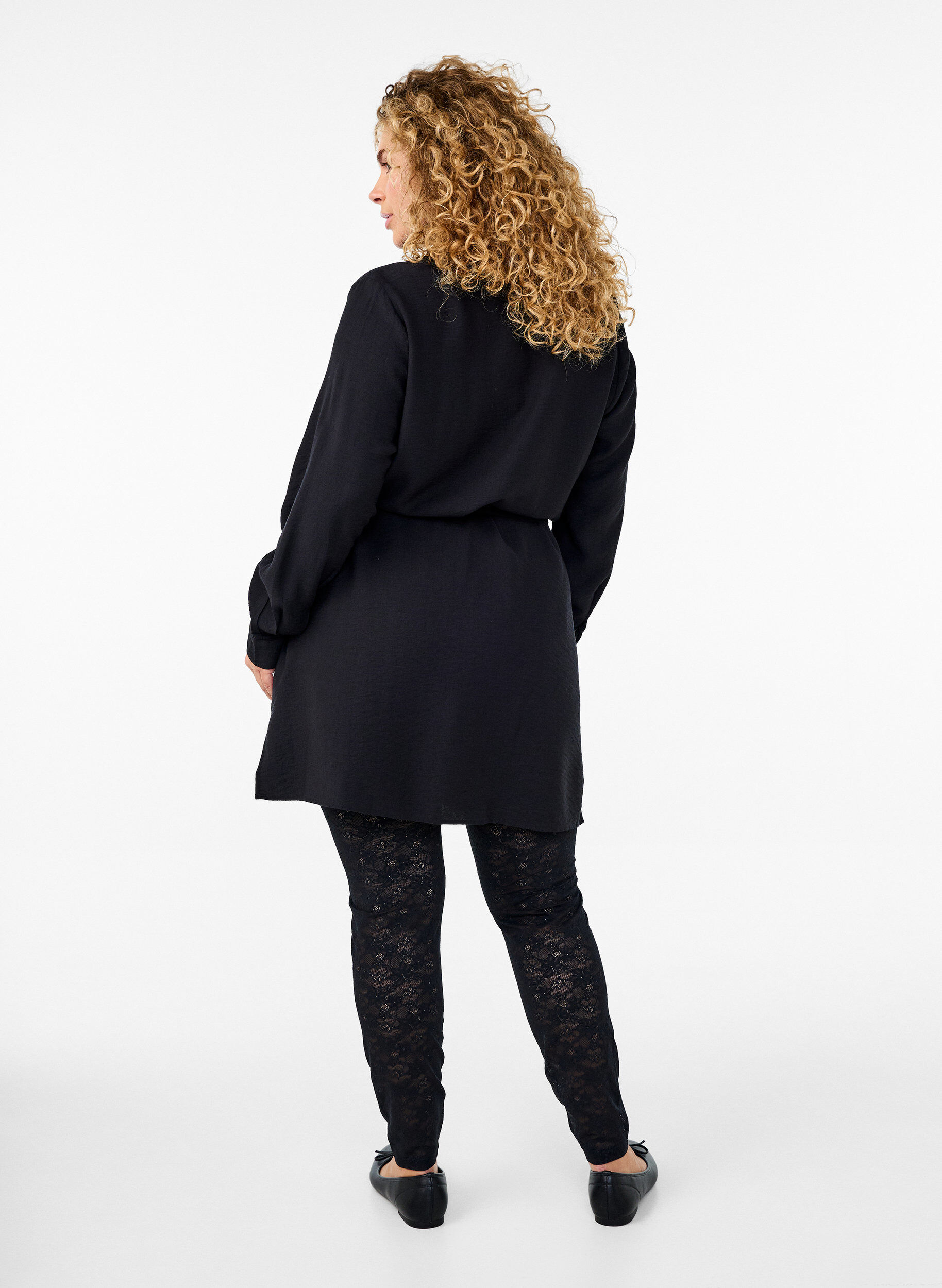ZizziKantleggings, Zwart, Model image number 2