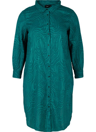 Chemise longue à motifs en coton, Pacific, Packshot image number 0