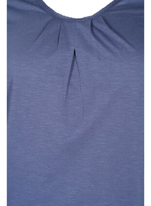 Katoenen blouse met 3/4 mouwen, Vintage Indigo, Packshot image number 2