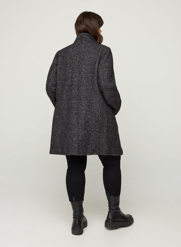 Veste avec laine et fermeture éclair, Dark Grey Mel., Model image number 1