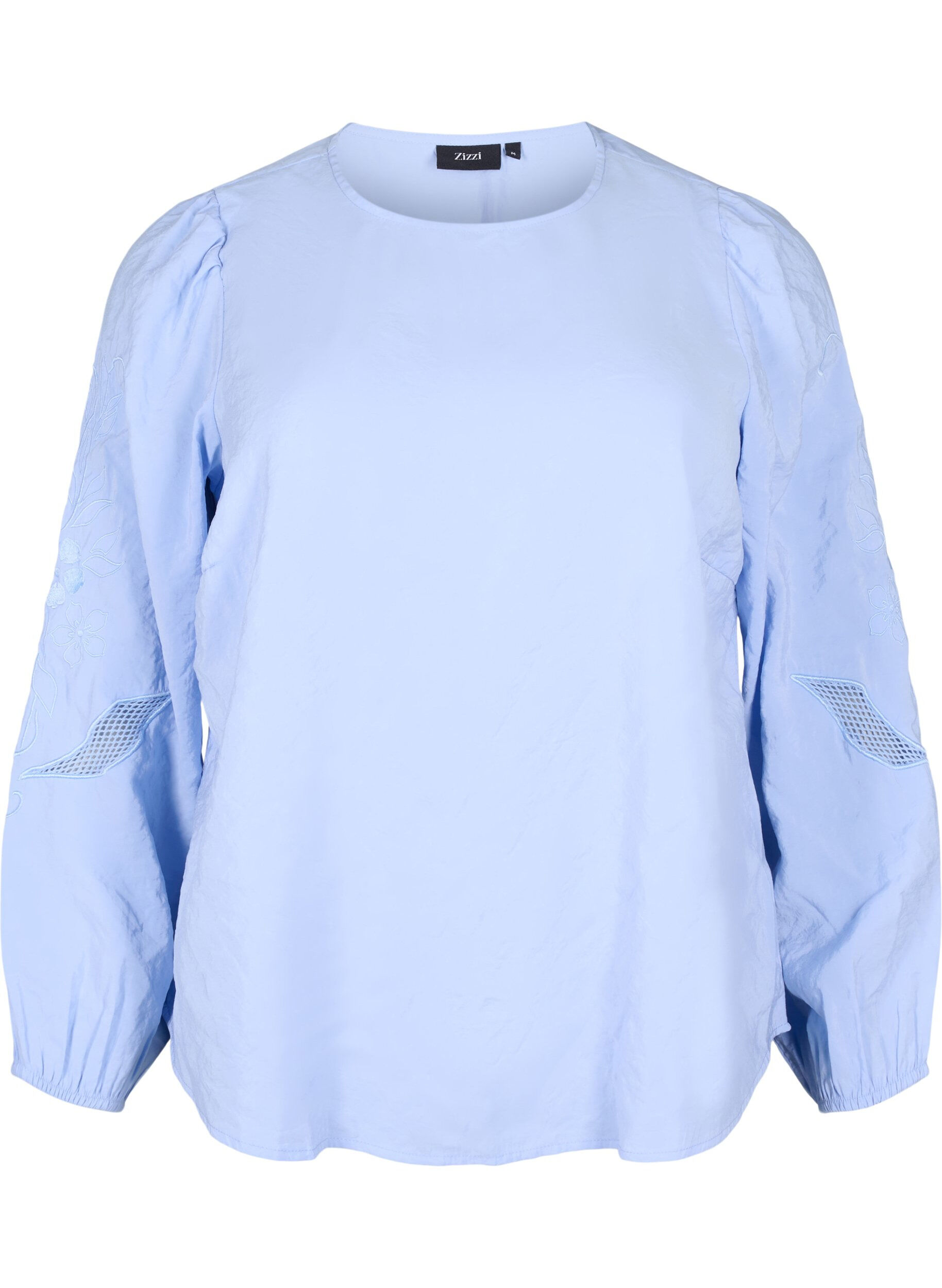 ZizziBlouse van Tencel&trade; Modal met geborduurde details, Serenity, Packshot image number 0